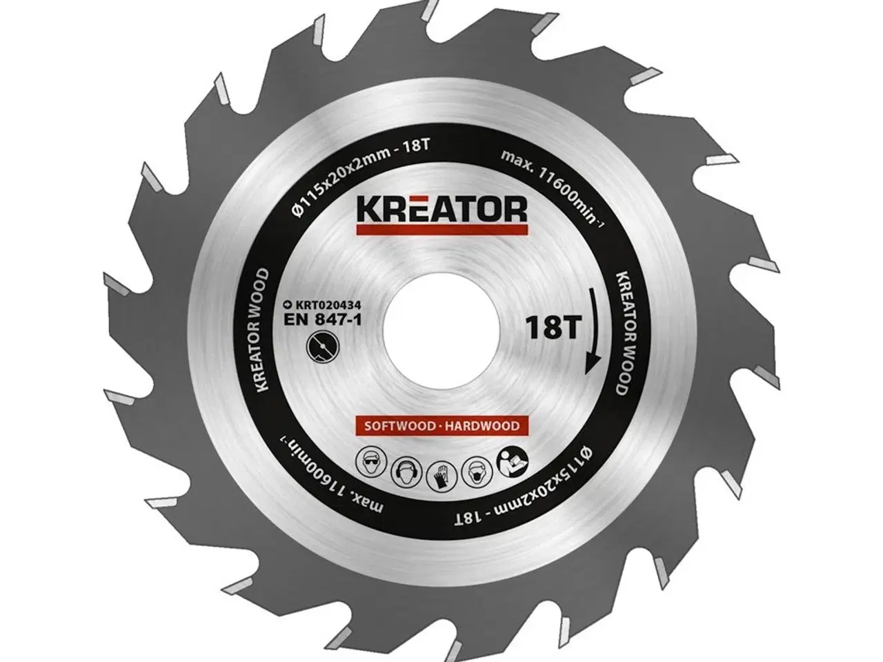 Billede 1 - Rundsavsklinge 115 mm - 18 HM tænder