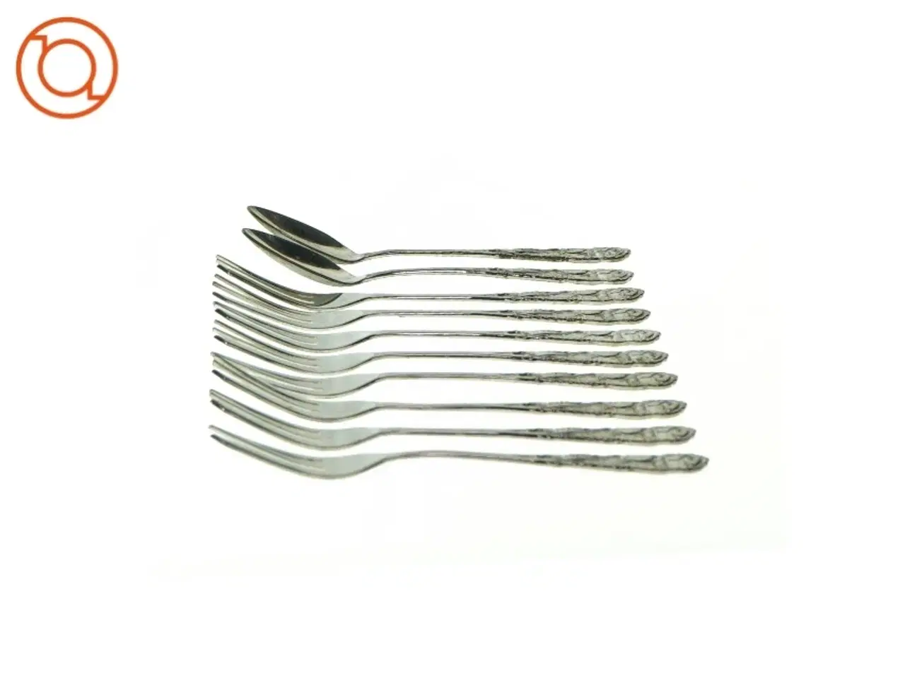 Billede 3 - Bestik (8 gafler og 2 skeer) fra Ukendt (str. L: 12cm og L: 12,5cm)