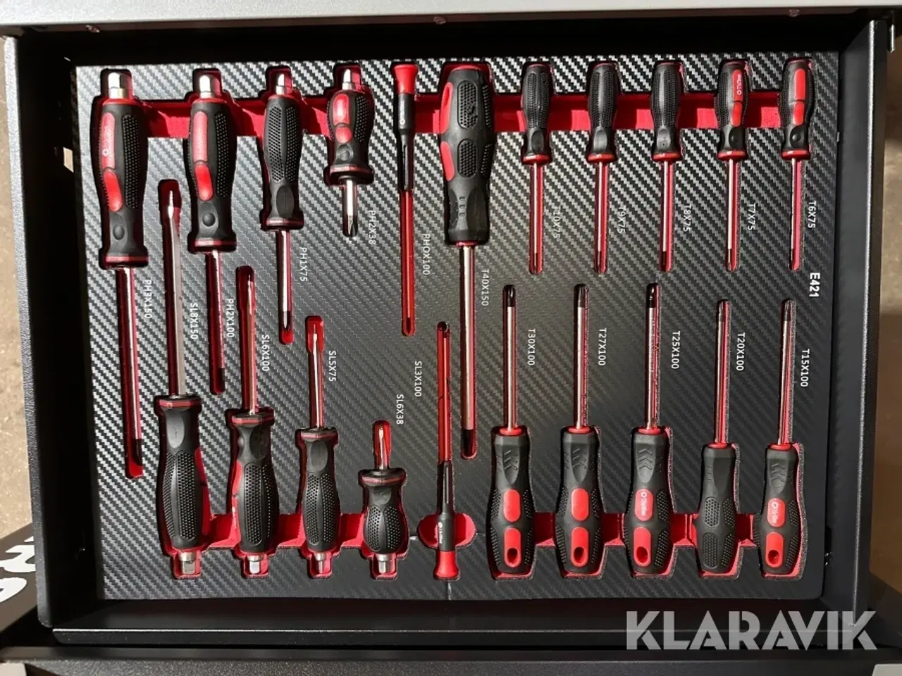 Billede 11 - Værktøjsvogn Bearsafe med 10 skuffer og 258 dele