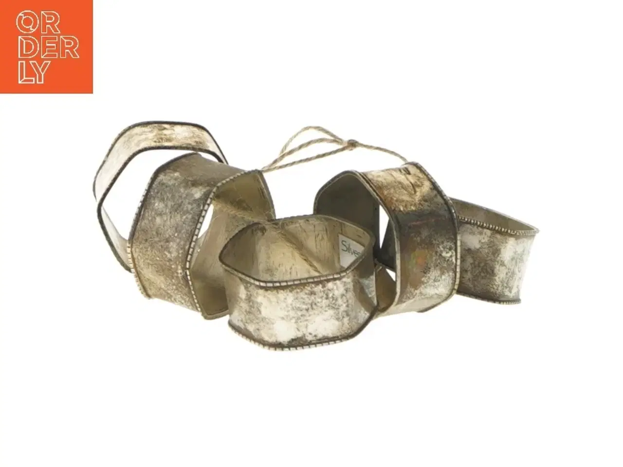 Billede 2 - Sæt af firkantede servietringe (str. 12 cm)