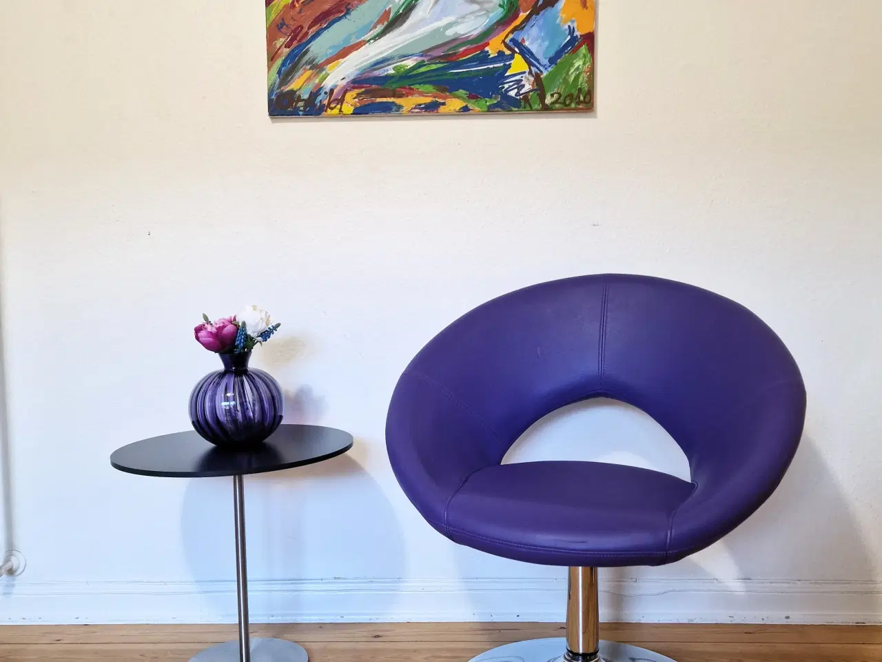 Billede 1 - Lilla lounge stol.