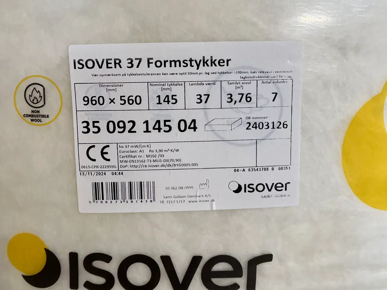 Billede 2 - Isover 37 formstykker 145mm
