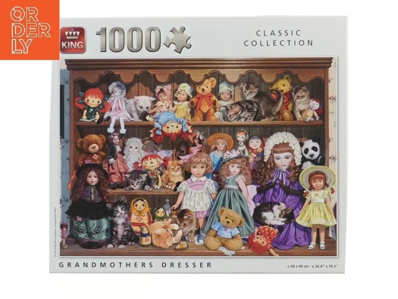 Billede 1 - 1000-brikkers puslespil med dukker og katte fra King (str. 1000 brikker 68x49 cm)