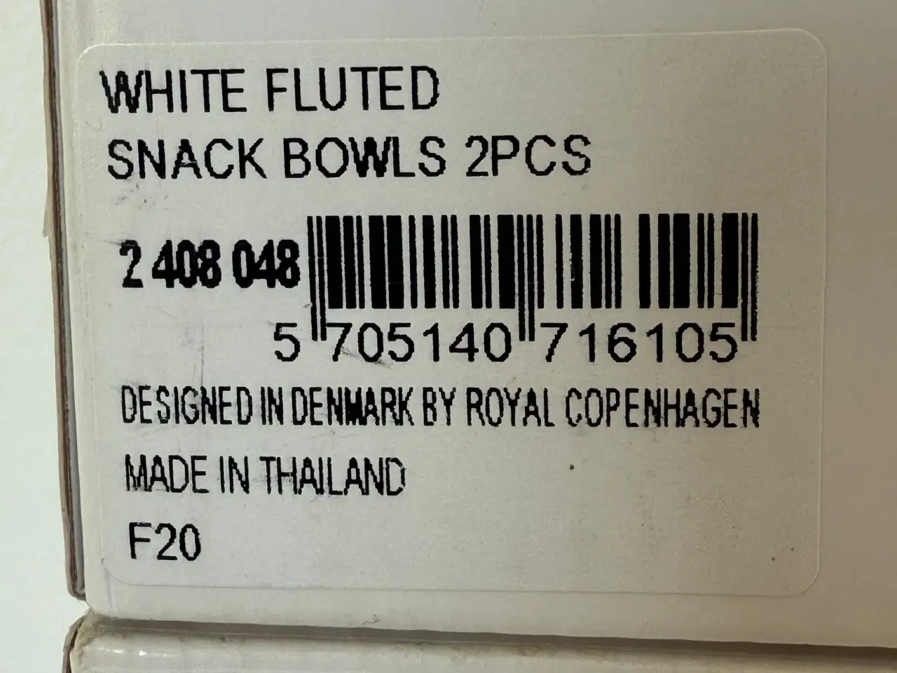 Billede 6 - Royal Copenhagen White Fluted Snack Bowls i 2 stk.