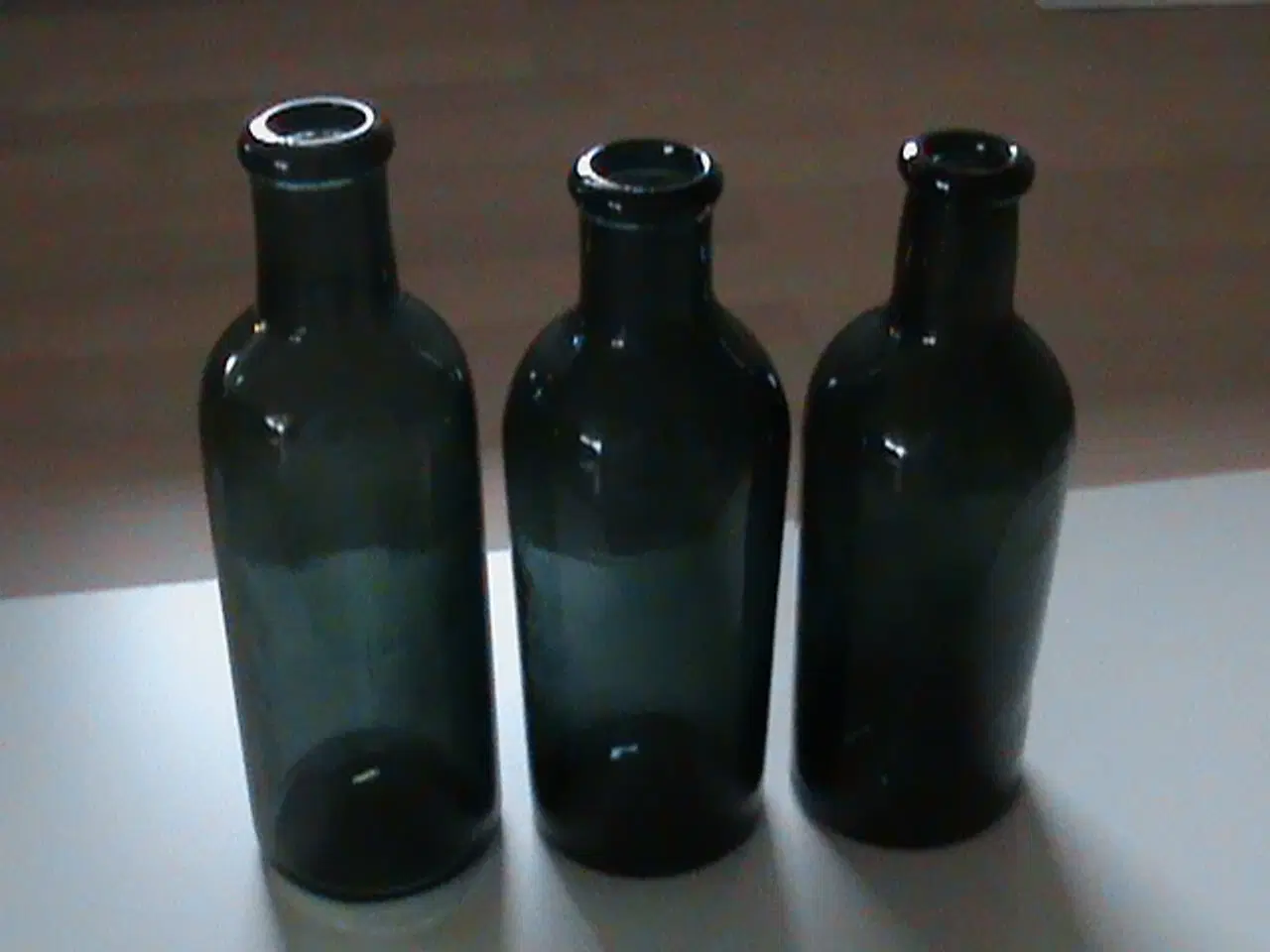 Billede 4 - Tre antikke glas flasker, grønne