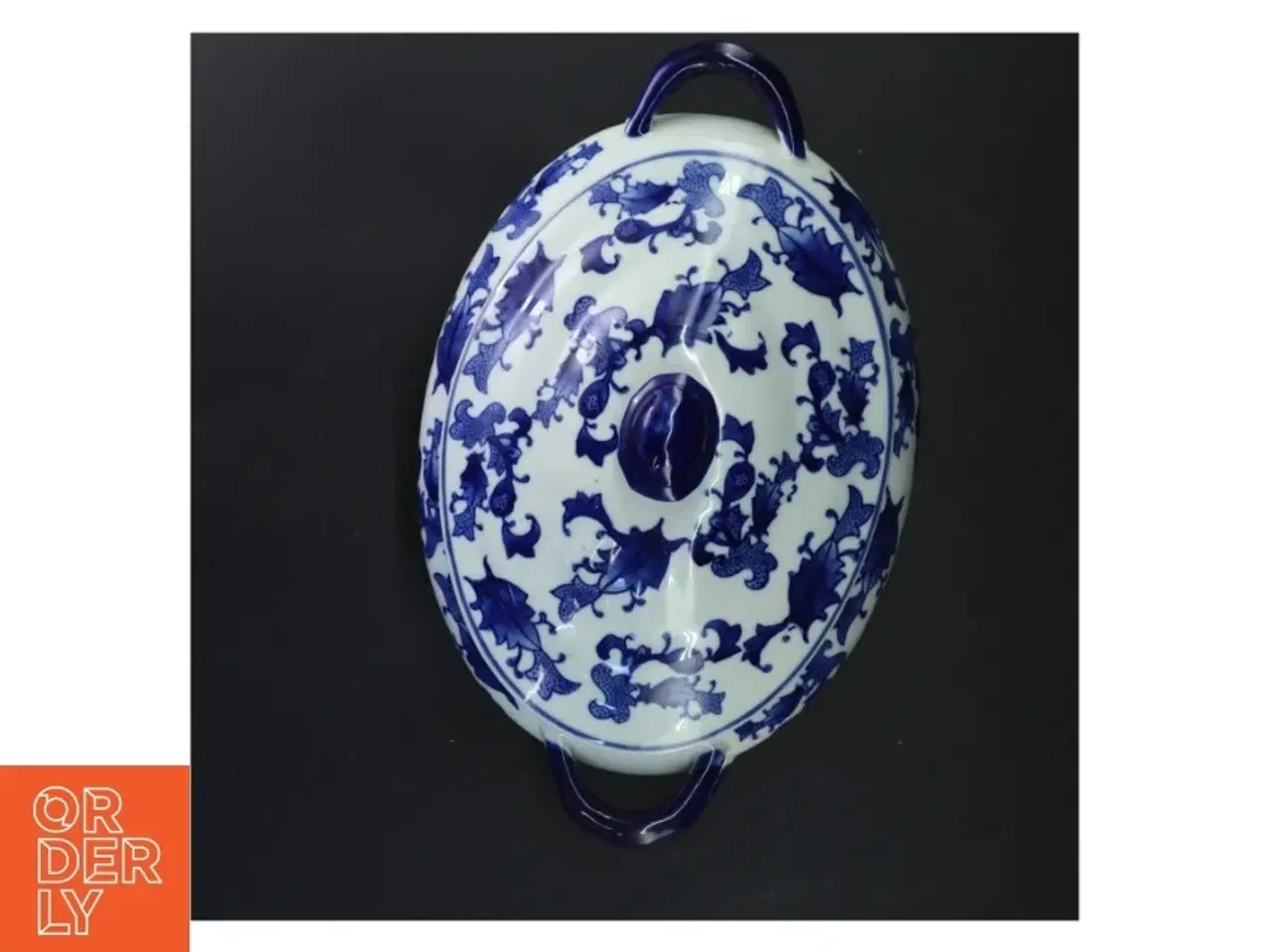 Billede 2 - Porcelæns serveringsskål med låg (str. 31x20 cm)