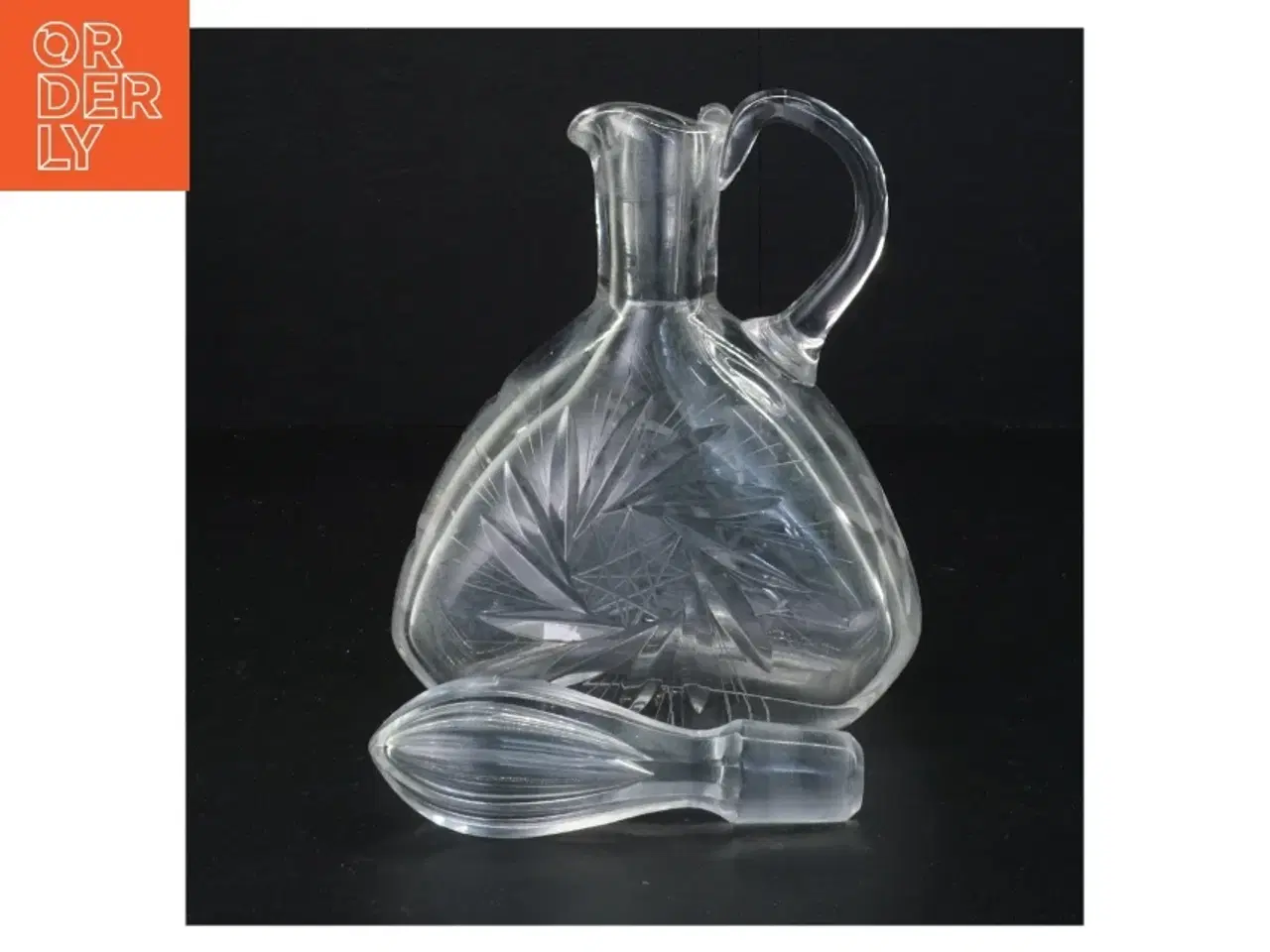 Billede 2 - Glaskaraffel med prop (str. 27 x 14 cm)