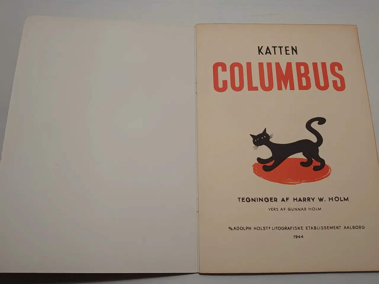 Billede 3 - Gunnar Holm:Katten Columbus. ill.Harry W.Holm.1944