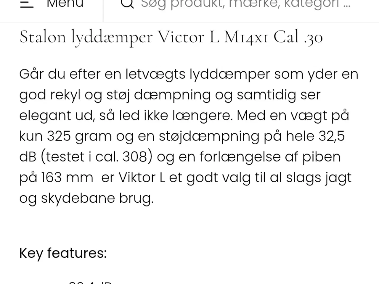 Billede 3 - Lyddæmper cal  30. 14x1  gevind 