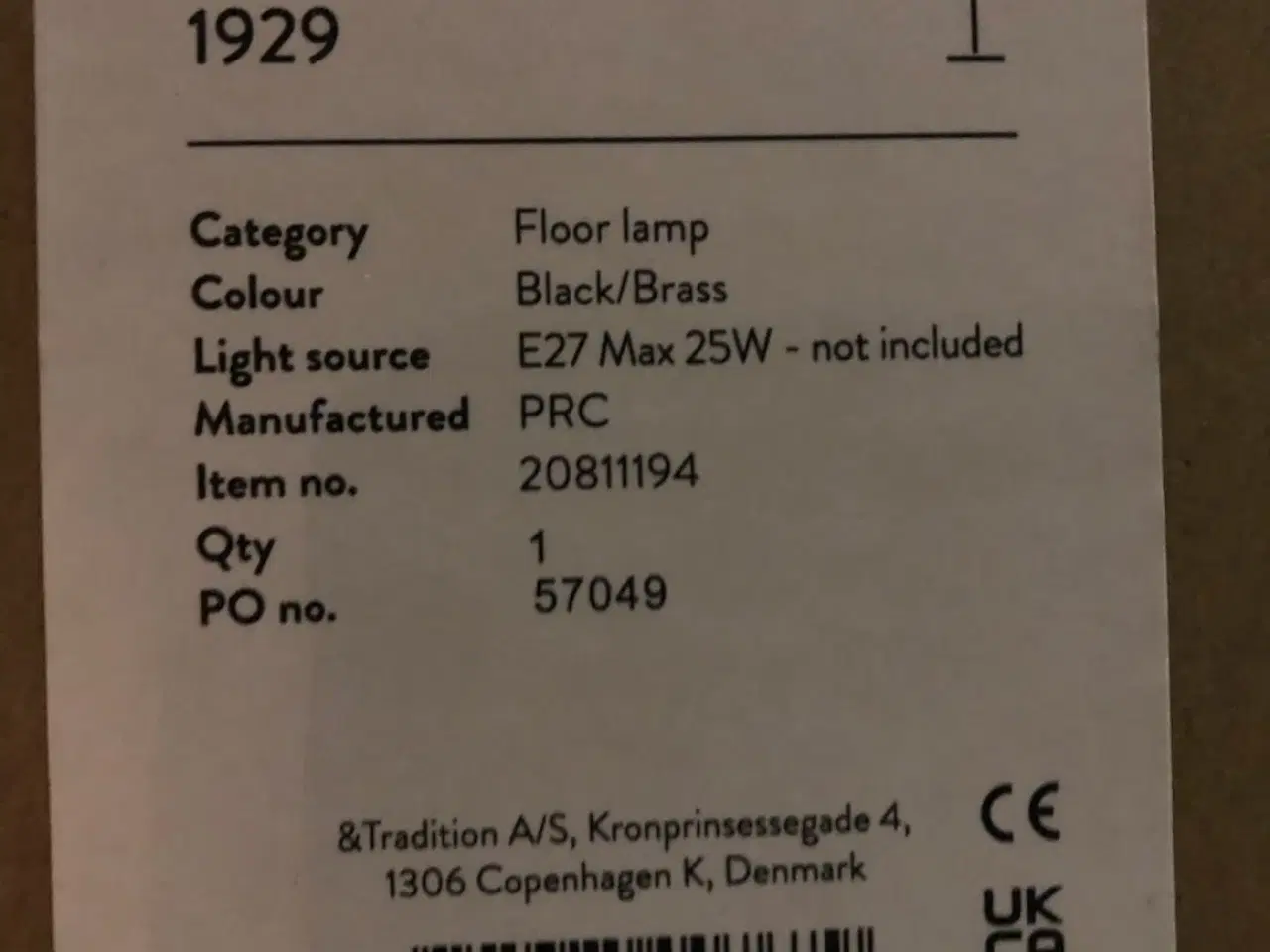 Billede 2 - Arne Jacobsen gulvlampe 