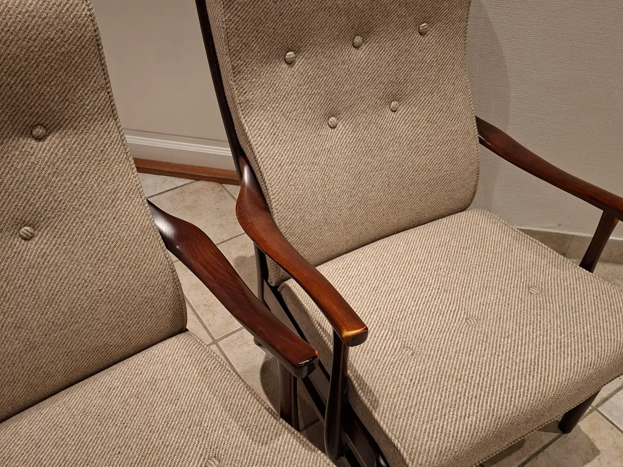 Billede 2 - 2 stk. Farstrup Vintage med 100% uldstof