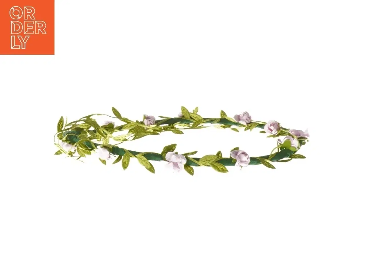 Billede 2 - Blomsterkrans med blade og blomster (str. 20 cm)