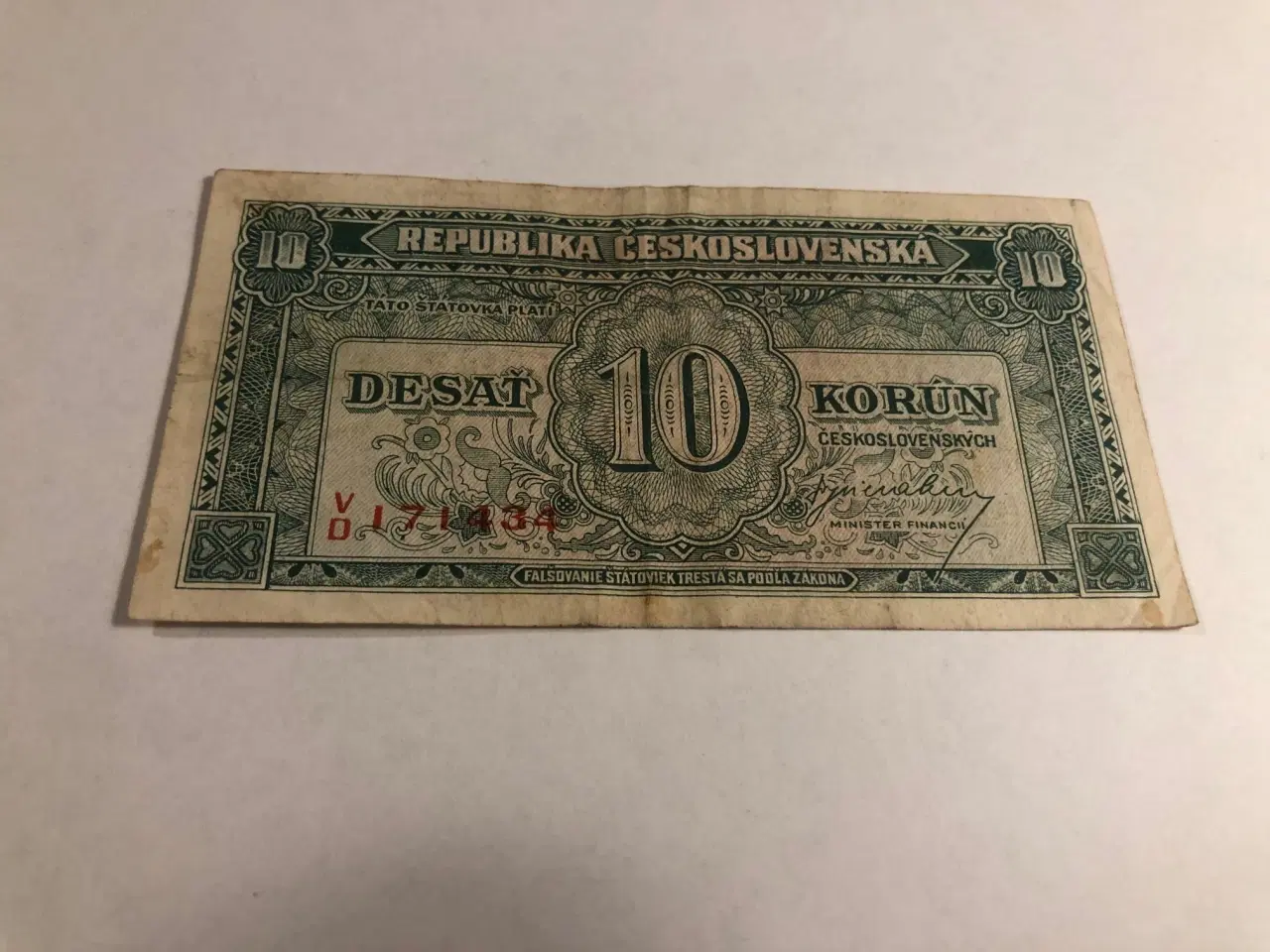 Billede 1 - 10 Korun Czechoslovakia