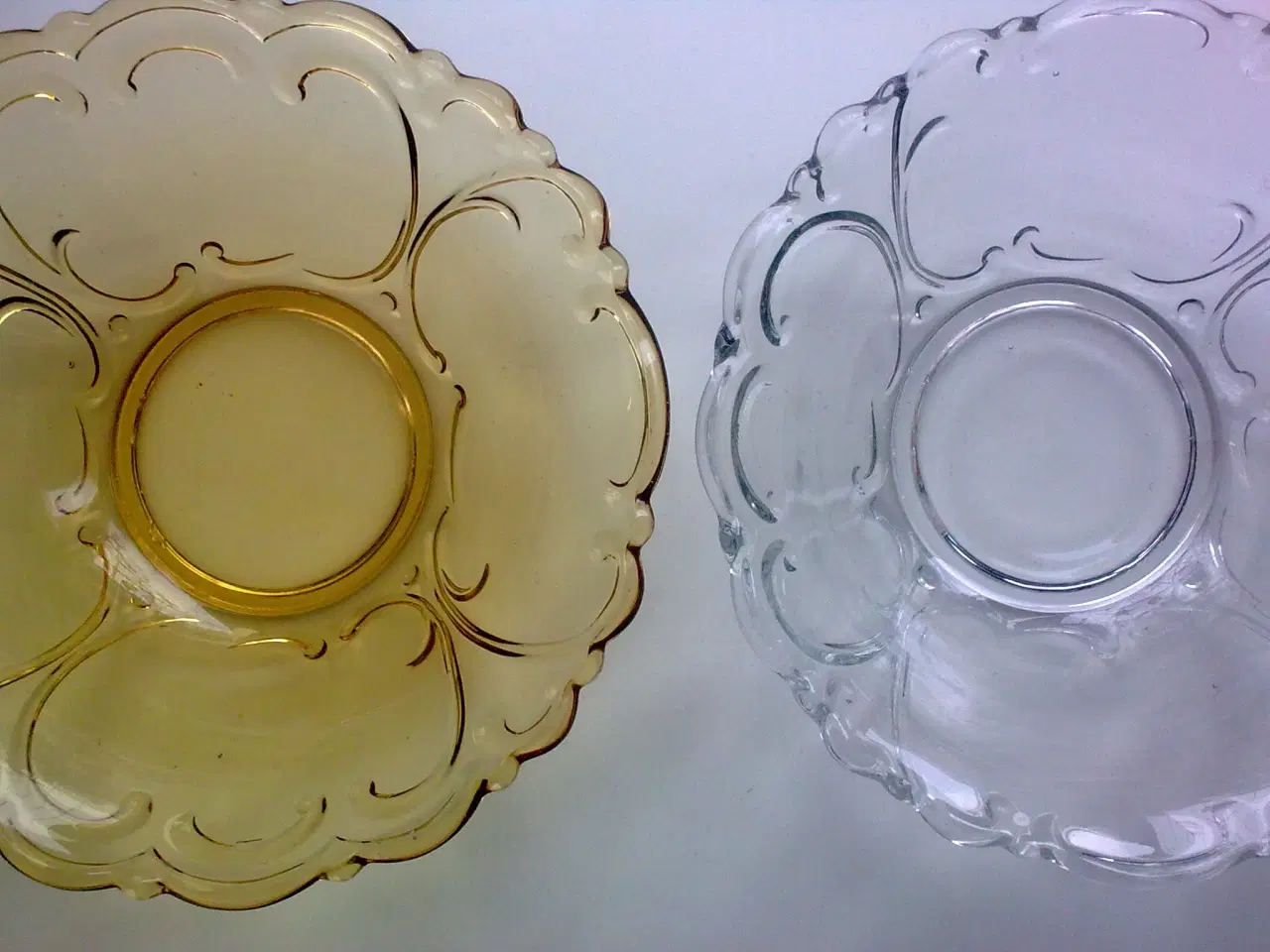 Billede 3 - 1920r replica dansk hygge glasskål i GUL d