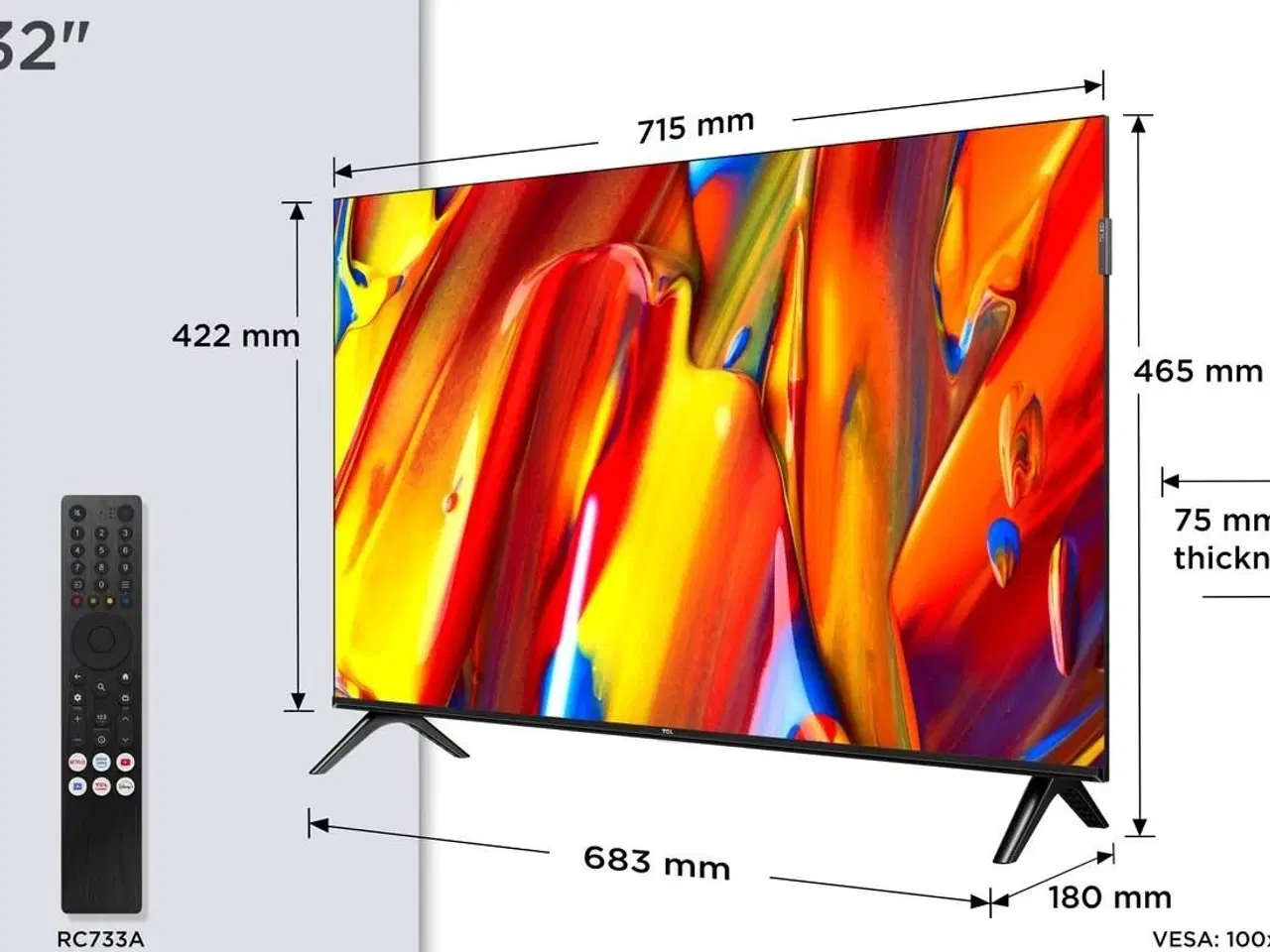 Billede 3 - Smart TV TCL 32" QLED Full HD Android TV (sort)