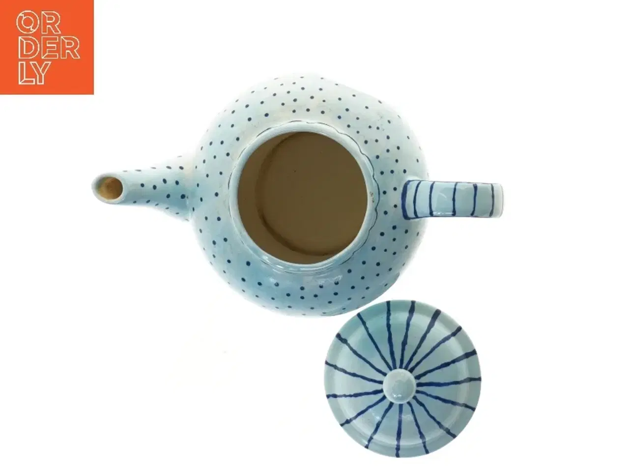 Billede 3 - Blå tepotte med låg (str. 18x26 cm)