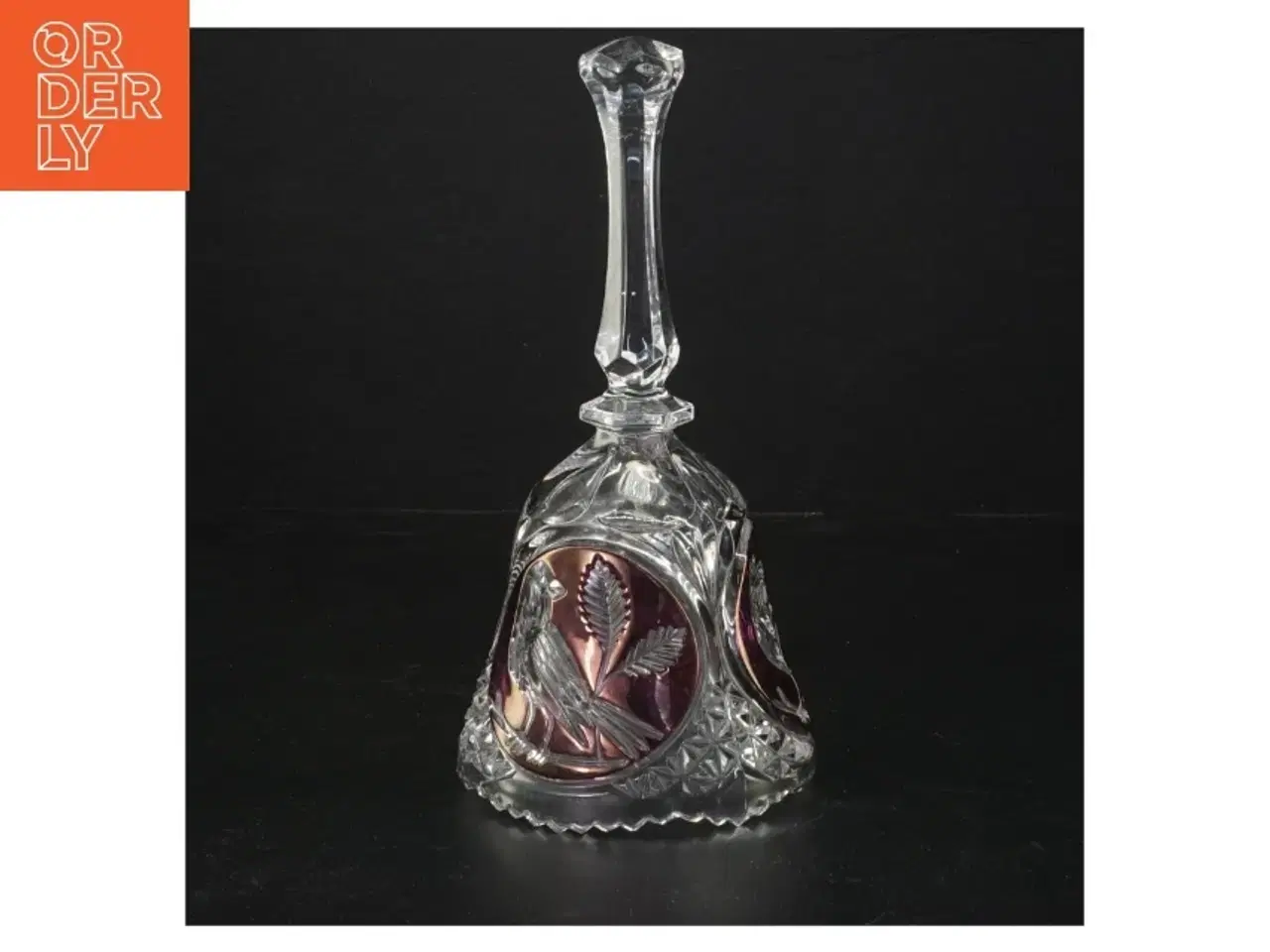 Billede 2 - Bøhmisk krystalglas klokke og skål sæt (str. 8 cm og 20 cm)