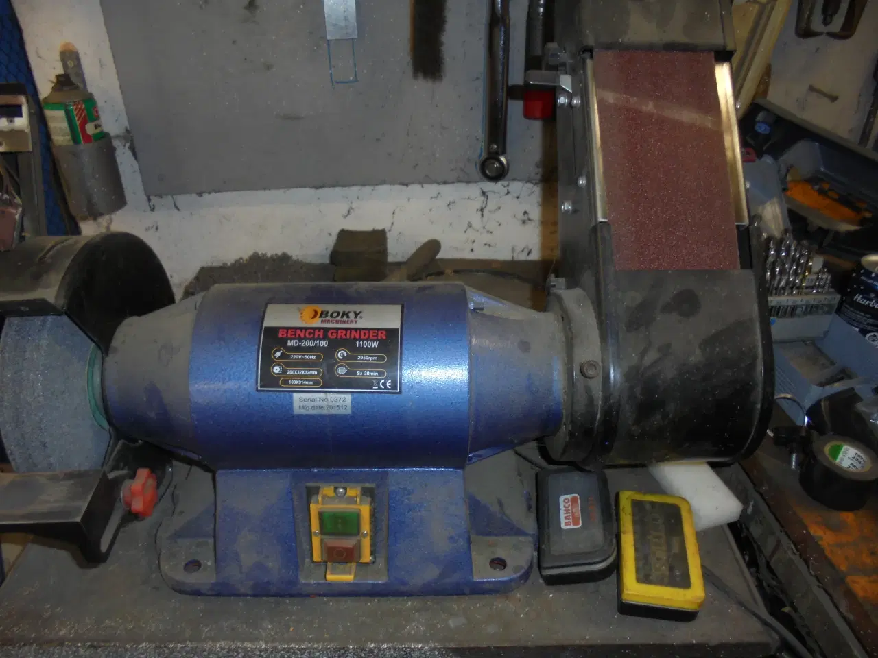 Billede 1 - Bænksliber med sten og bånd