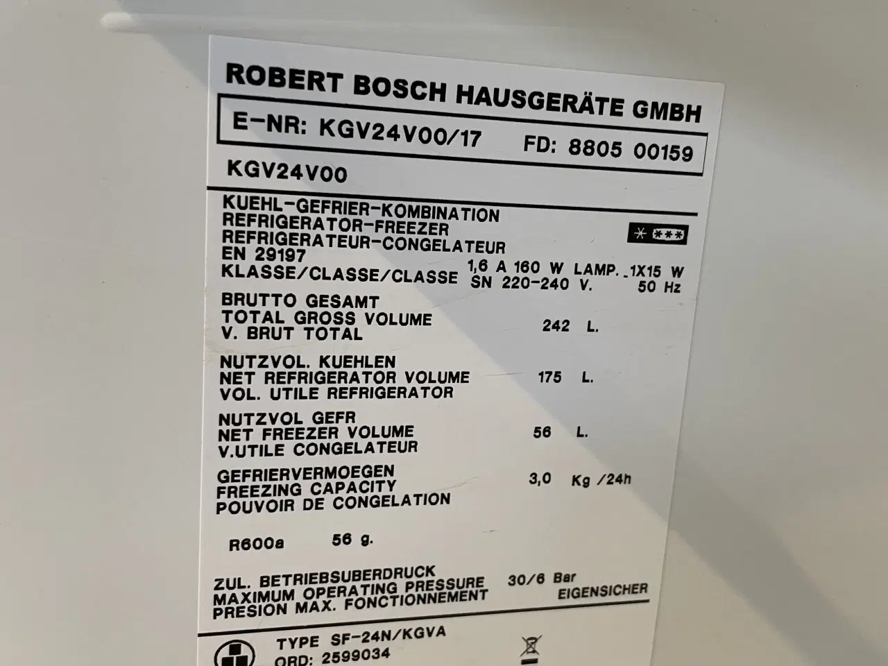 Billede 3 - Bosch køle/ fryseskab sælges