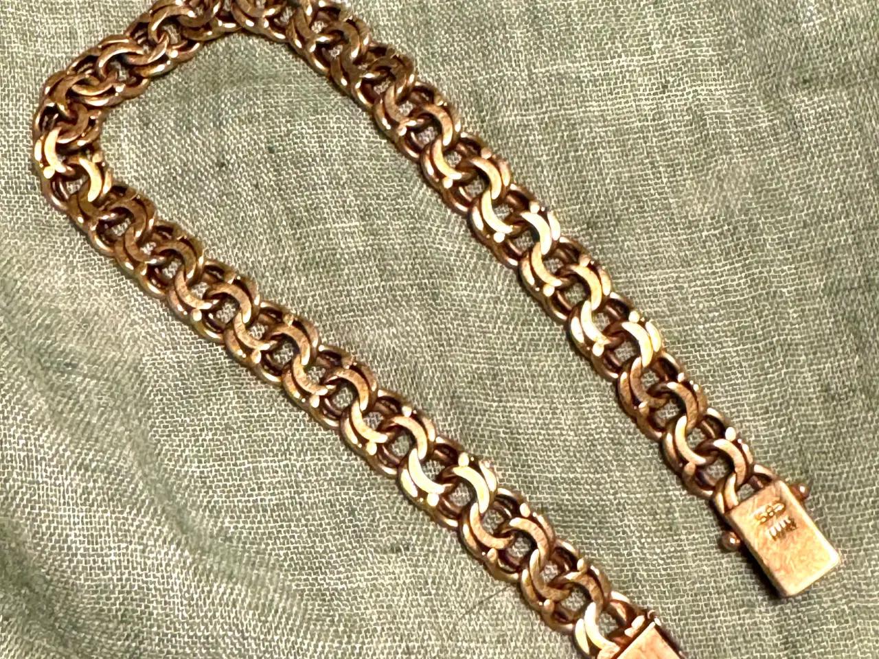 Billede 2 - Massivt Bismarck armbånd i 14 kt guld – 19 g – HWN