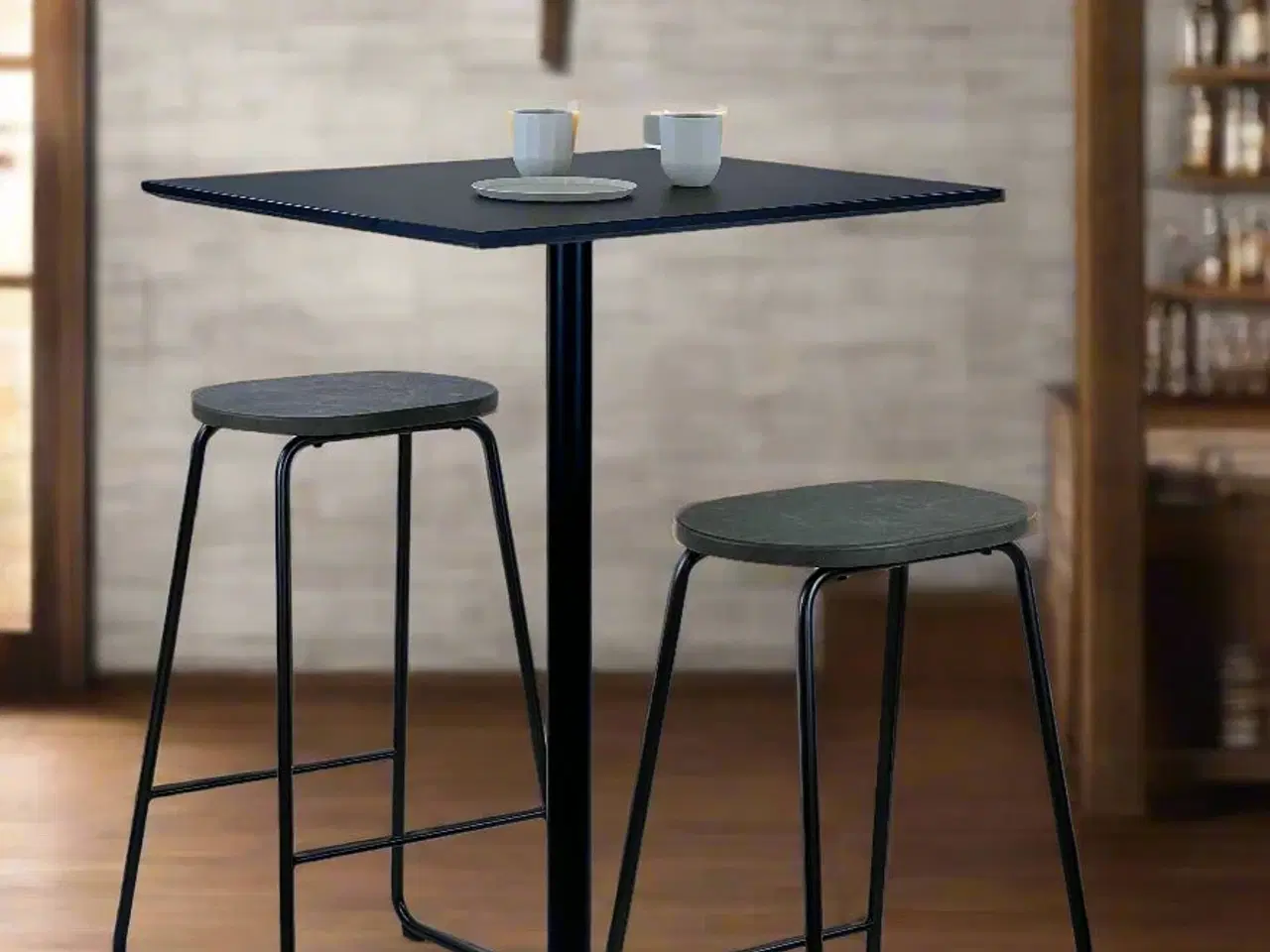 Billede 2 - Mater Earth Stool Barstol – Grå/Sort Stel