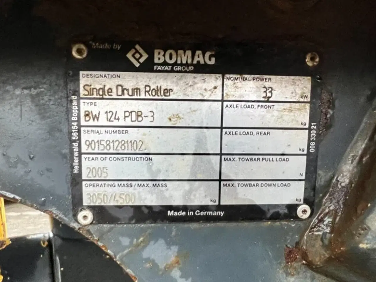 Billede 20 - Bomag BW 124 PDB-3 - 3.000 kg. / Tromle / 1.400T