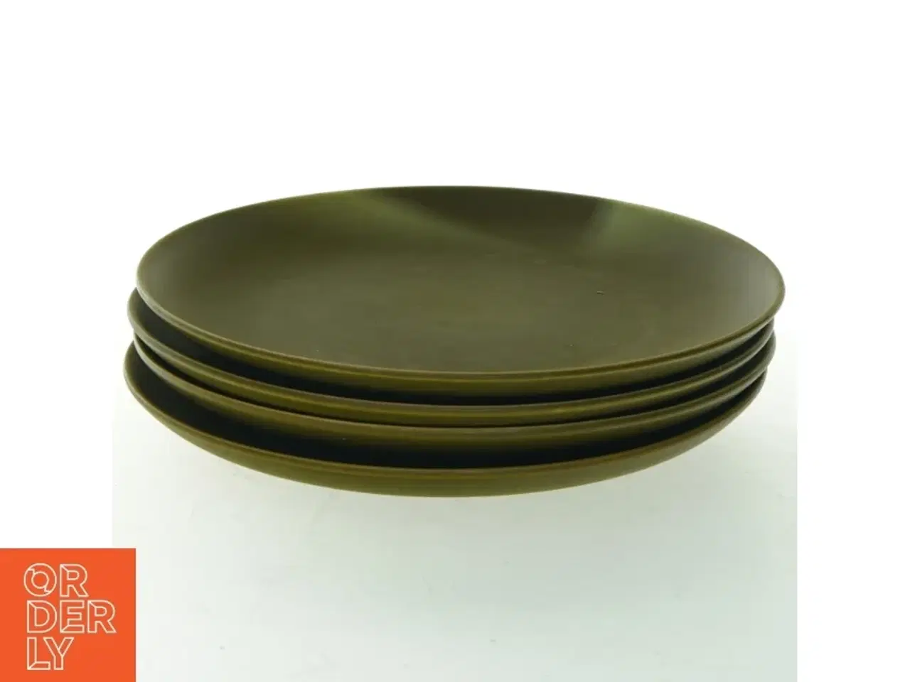 Billede 1 - Grønne frokoststallerkener, Ø 20 cm (str. Ø 20 cm)