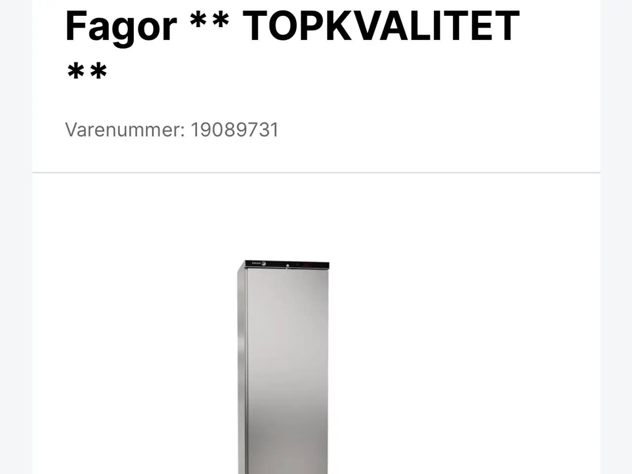 Billede 1 - Fagor industrikøleskab 