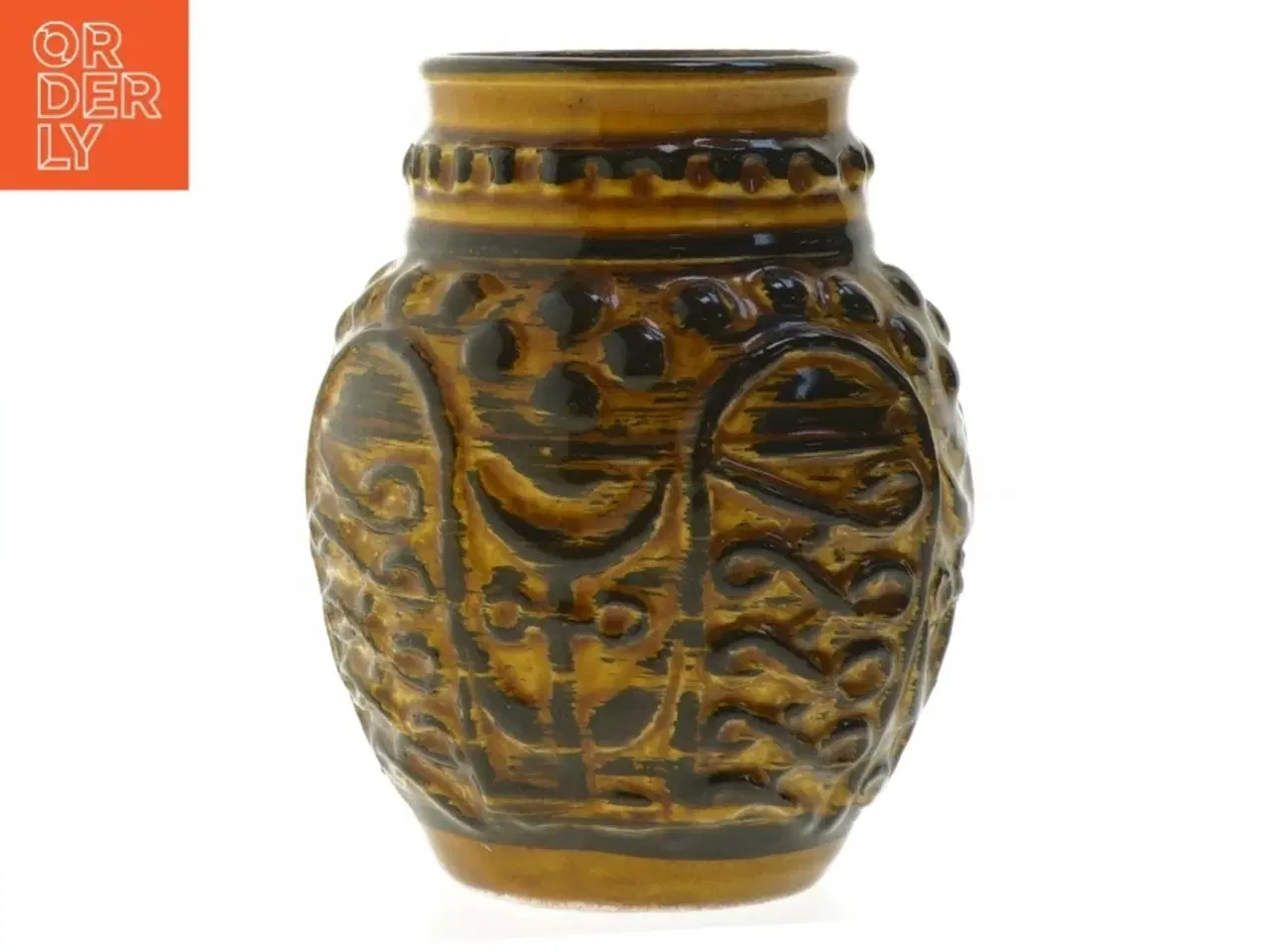 Billede 2 - Keramisk vase med mønstret design fra Bay W.GERMANY (str. 15 cm)