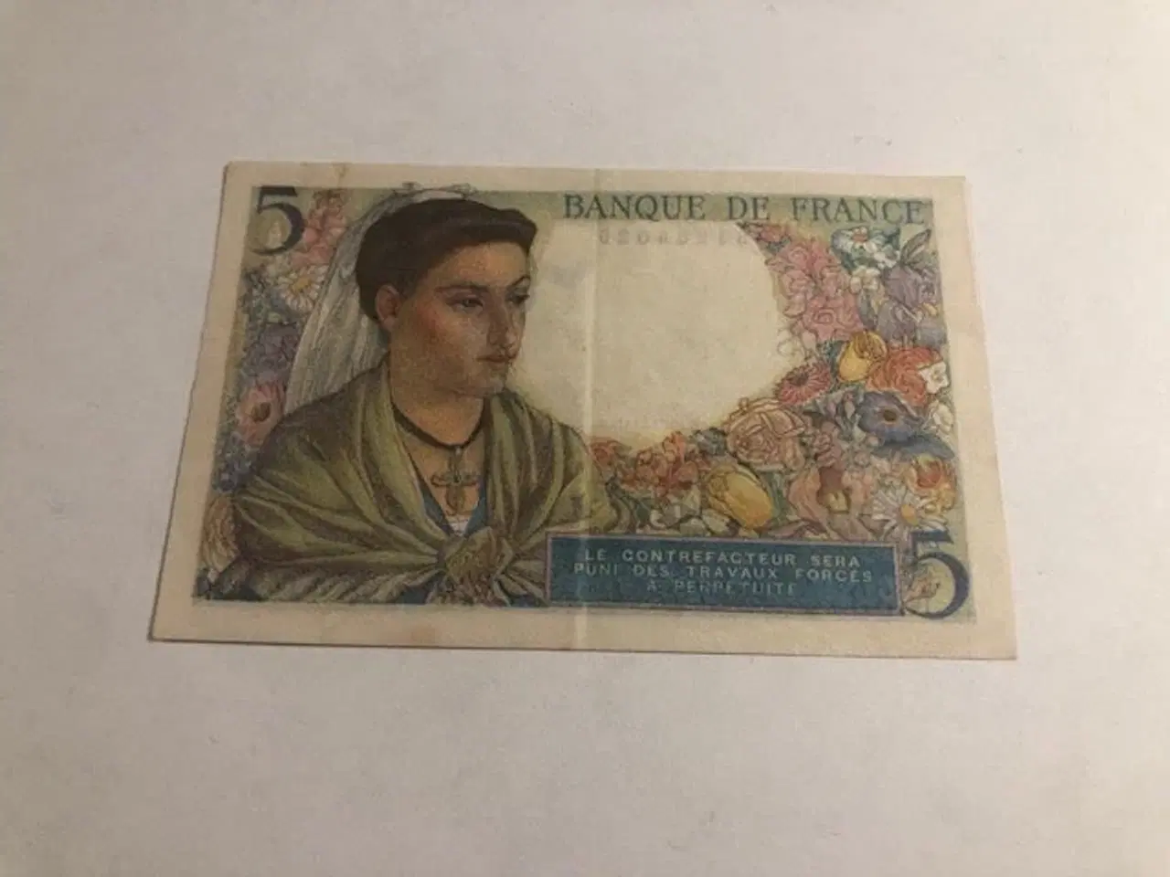 Billede 2 - 5 Francs France 1943