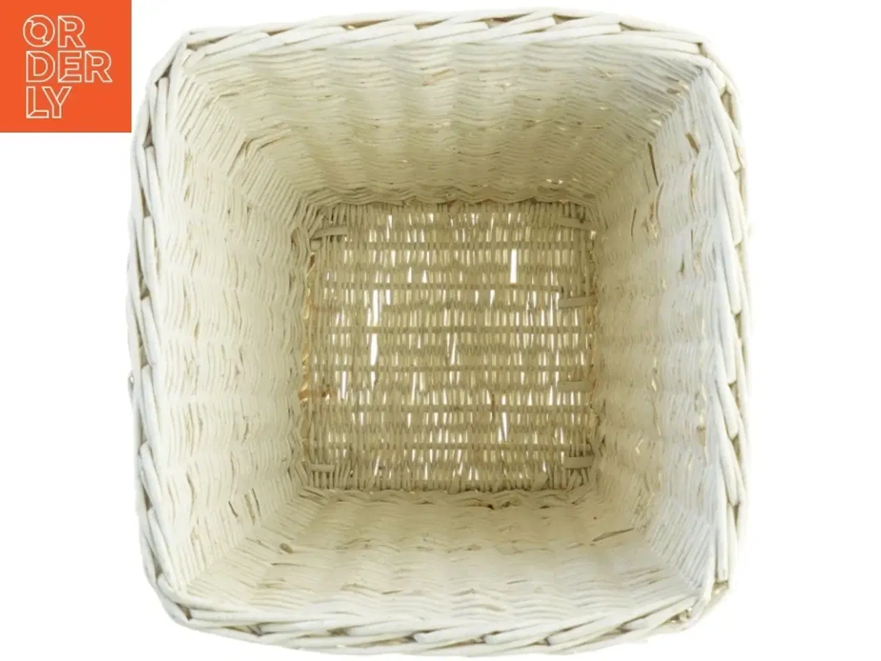 Billede 2 - Hvid Flettet kurv (str. H. 29 cm)