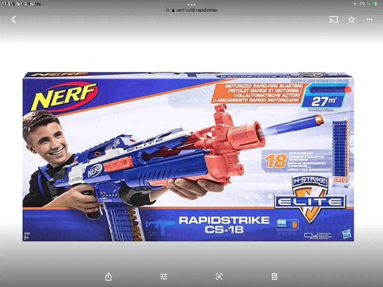 Billede 2 - Nerf Rapidstrike Elite CS-18