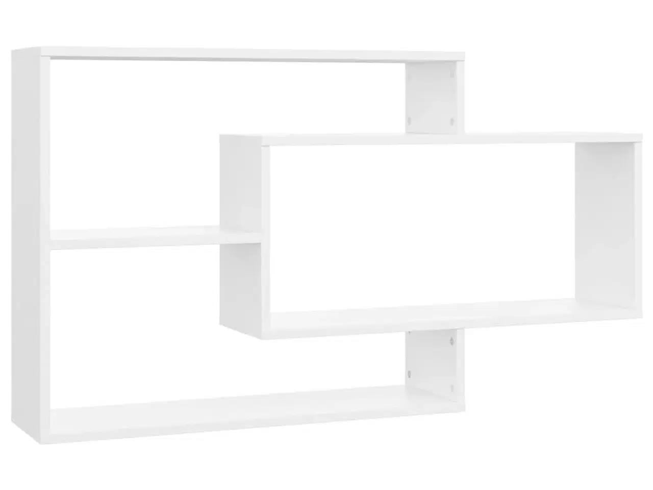 Billede 2 - Væghylder 104x20x58,5 cm konstrueret træ hvid