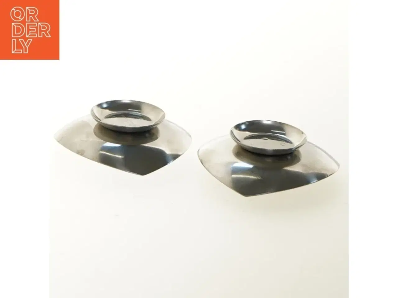 Billede 3 - Rustfri stål lysestager fra Stelton (str. Ø 9,5 cm)