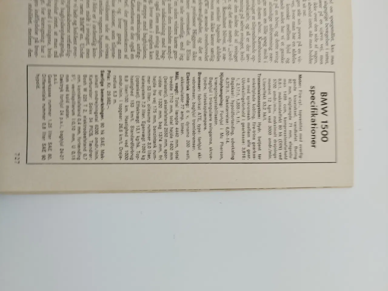 Billede 2 - BMW 1500. Hæfte Skandinavisk Motor Journal 