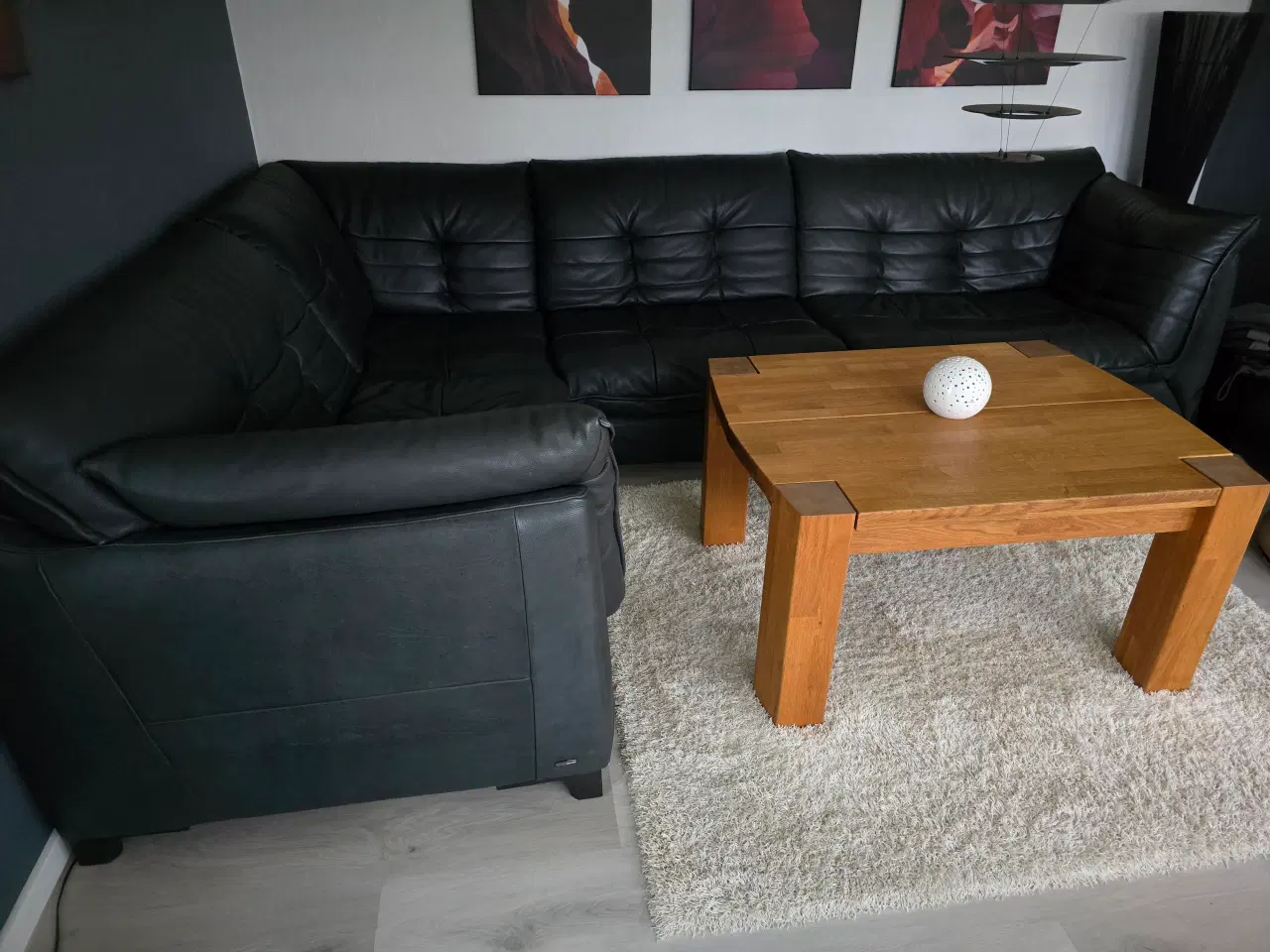 Billede 2 - Natuzzi hjørnesofa ægte læder røgfrit hjem