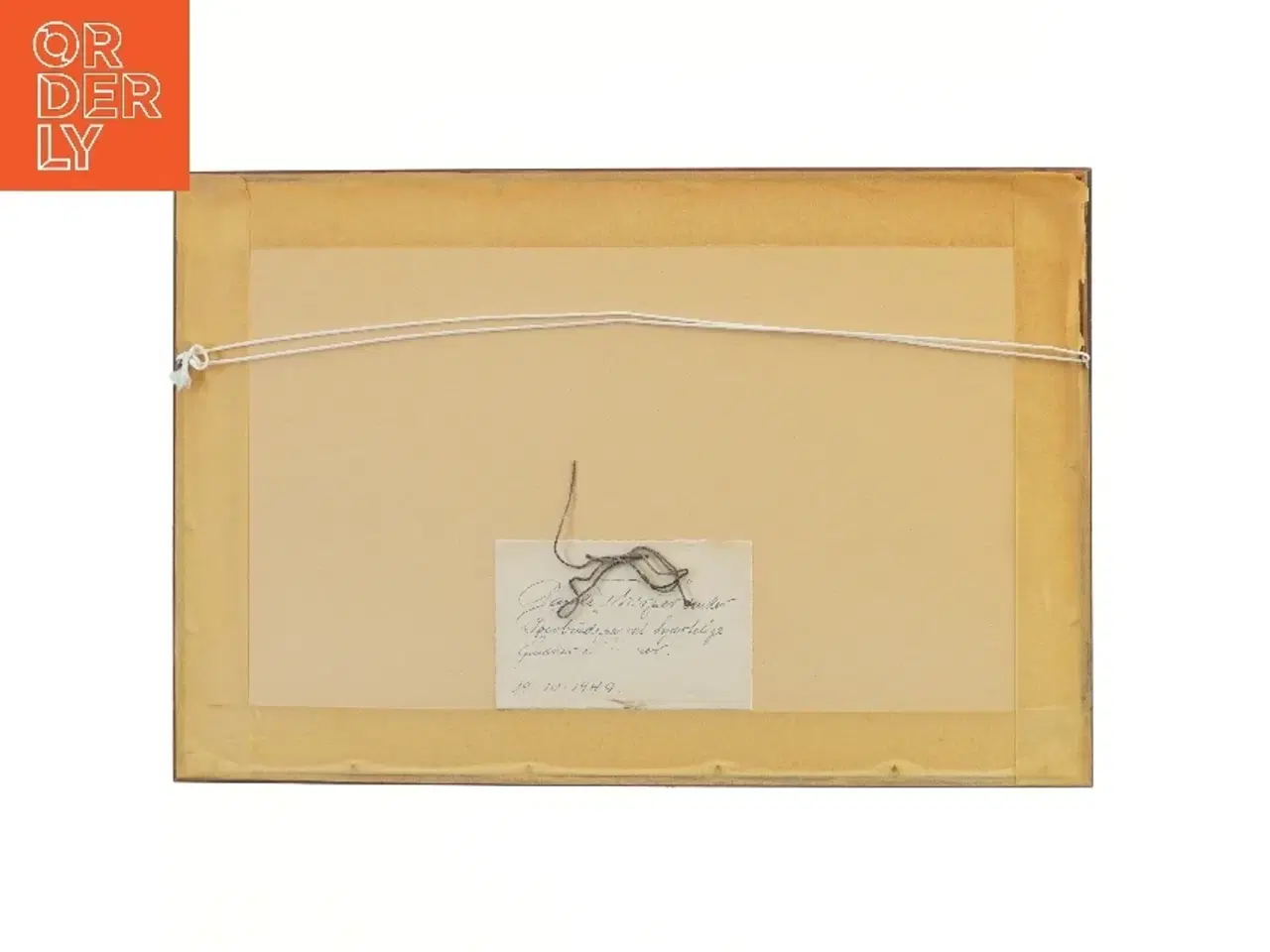 Billede 2 - Indrammet tekstil med broderi (str. 48x32 cm)