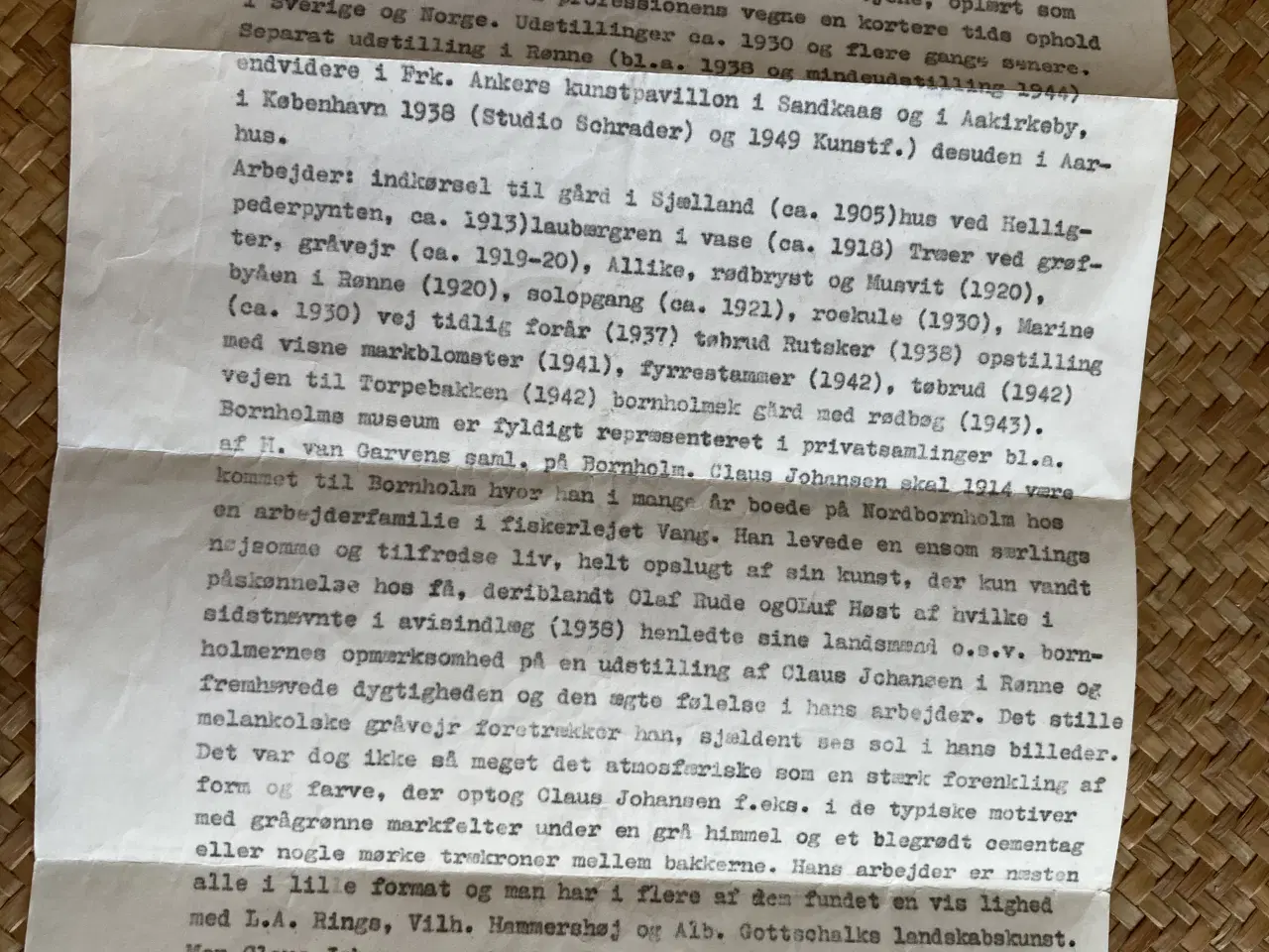 Billede 3 - Udstillingskatalog mindeudstilling Claus Johansen,