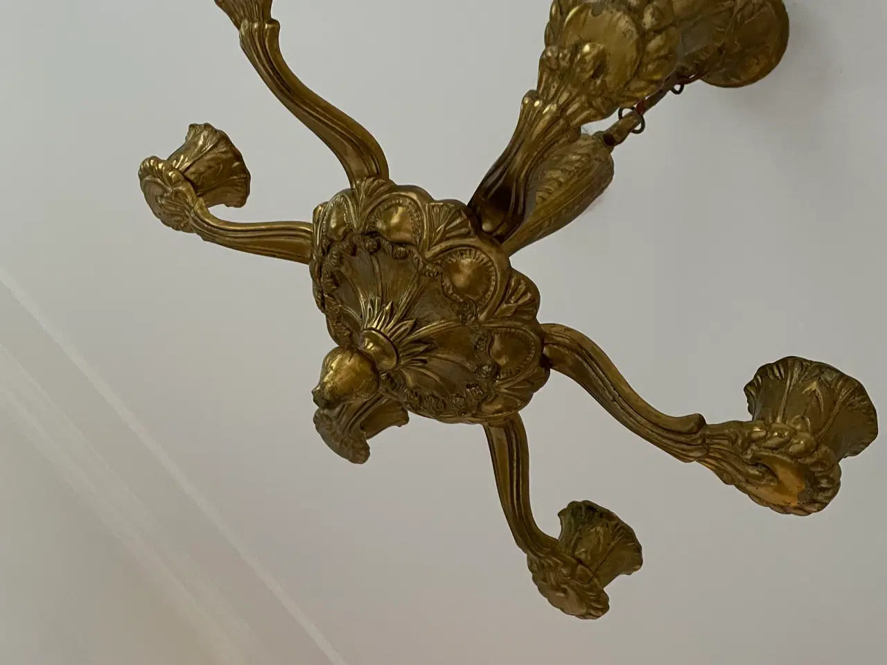 Billede 4 - Messing lysekrone 6 arme