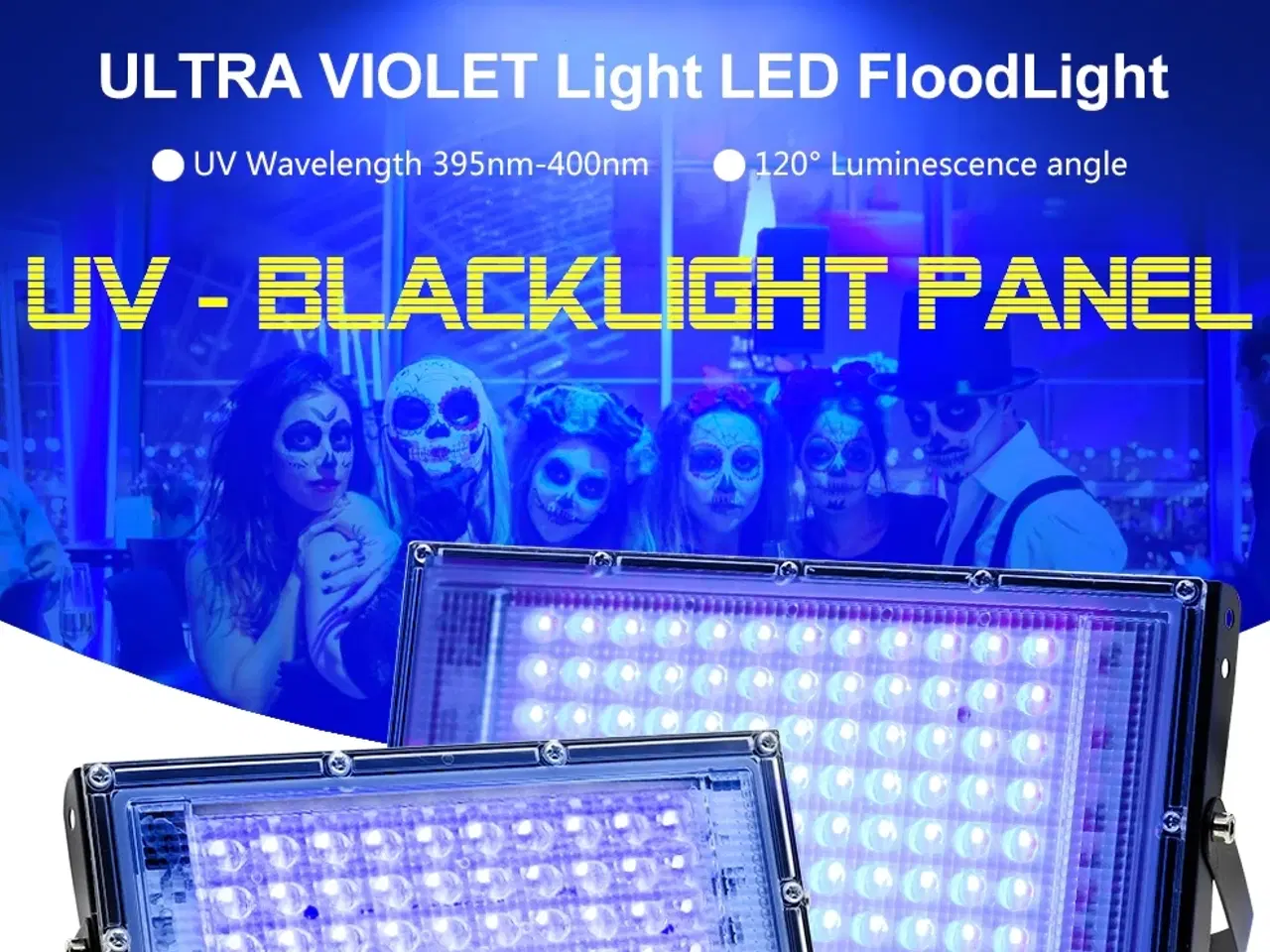 Billede 1 - Udlejes – UV/BLACKLIGHT FLADPANEL 150W.