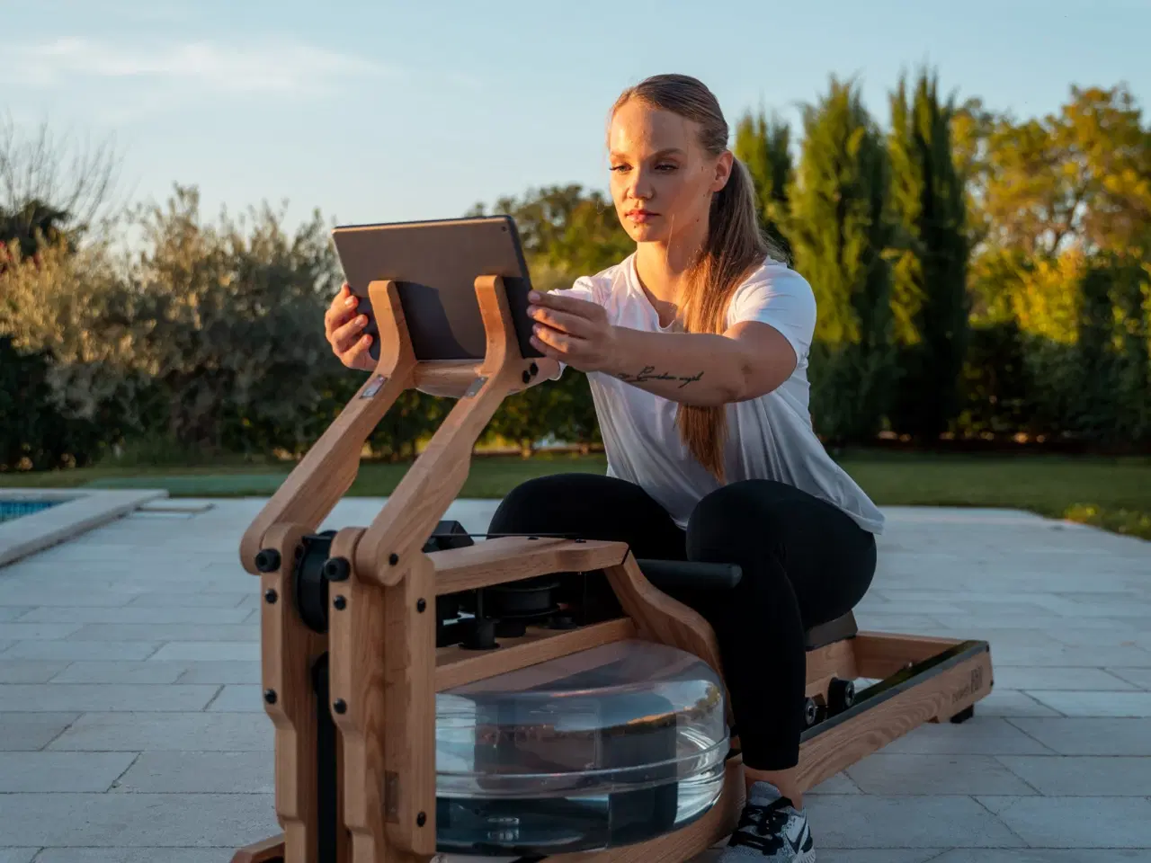 Billede 8 - Water Rower Romaskine i massiv egetræ