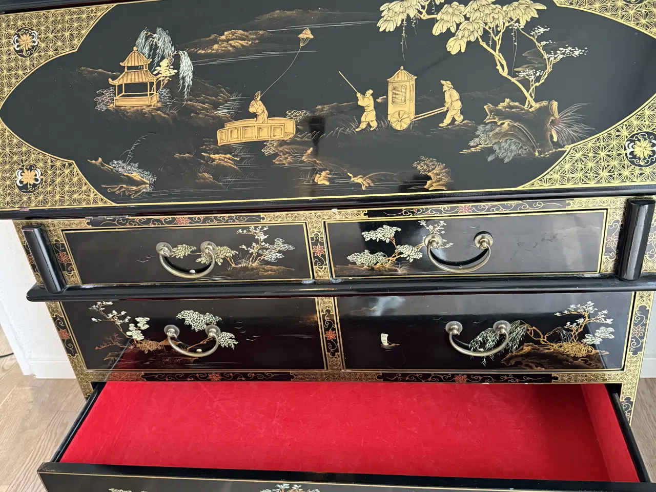 Billede 2 - Kinesisk eksportchatol med sekretær sort lak