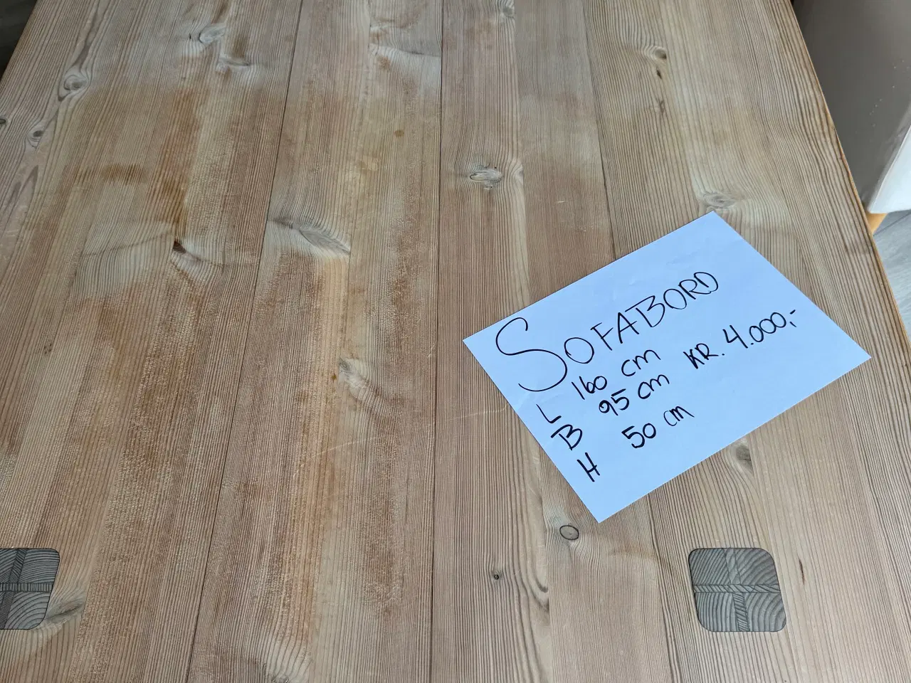 Billede 1 - Stort massivt sofabord