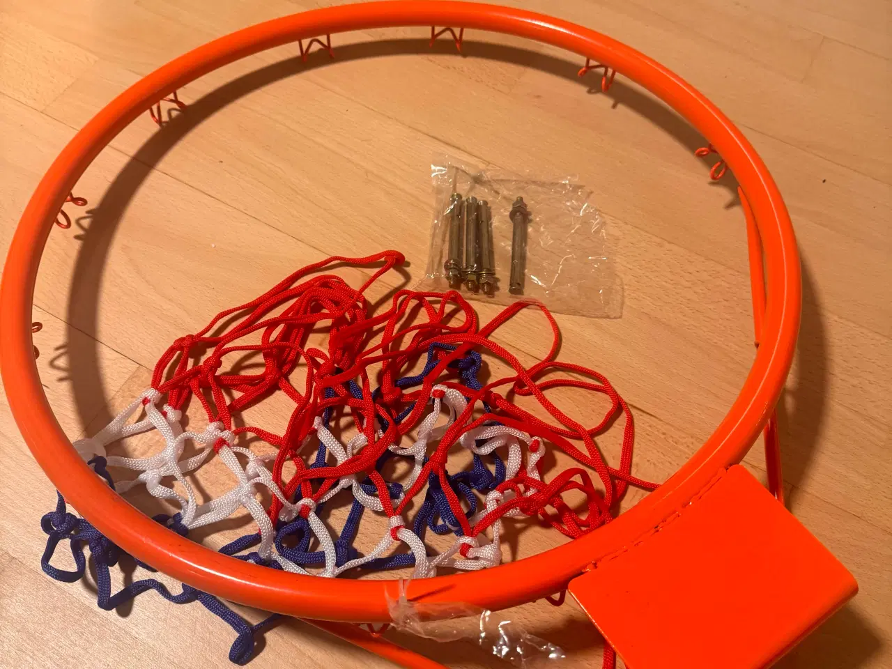 Billede 3 - Basketball Hoop Med Orange Metal Ring Med Net