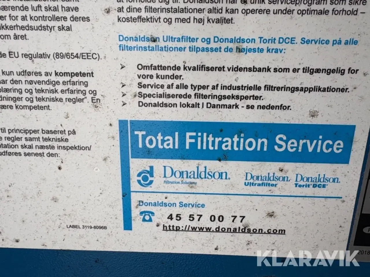 Billede 5 - Støv og filteranlæg Donaldson Torit DCE DF03-3-R industrielt