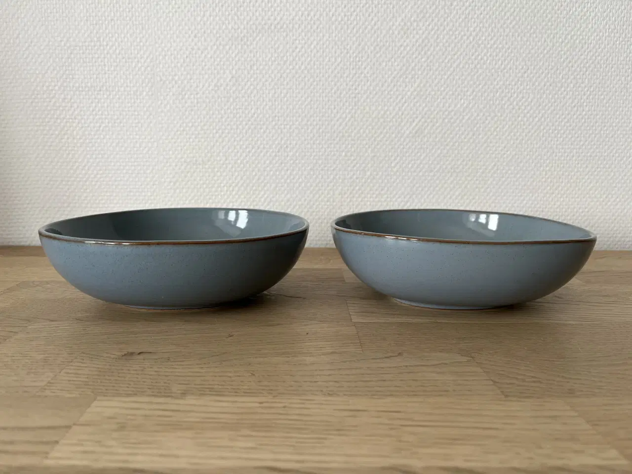 Billede 1 - 2 KELTUM stentøj skåle i farven “smokey blue”