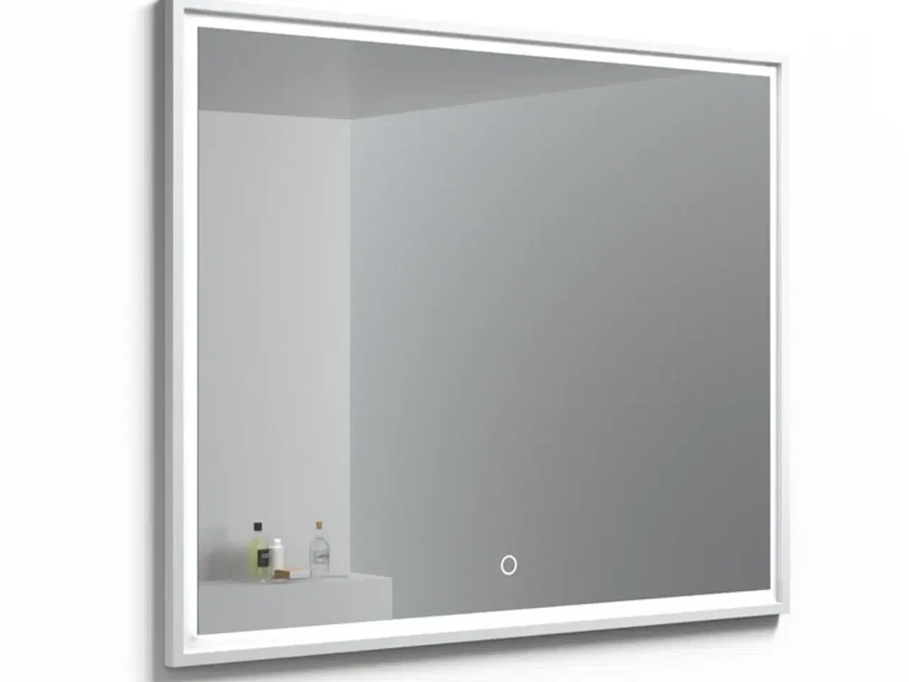 Billede 2 - Hvidt Badeværlse Spejl med LED Belysning.  STRØMBERG