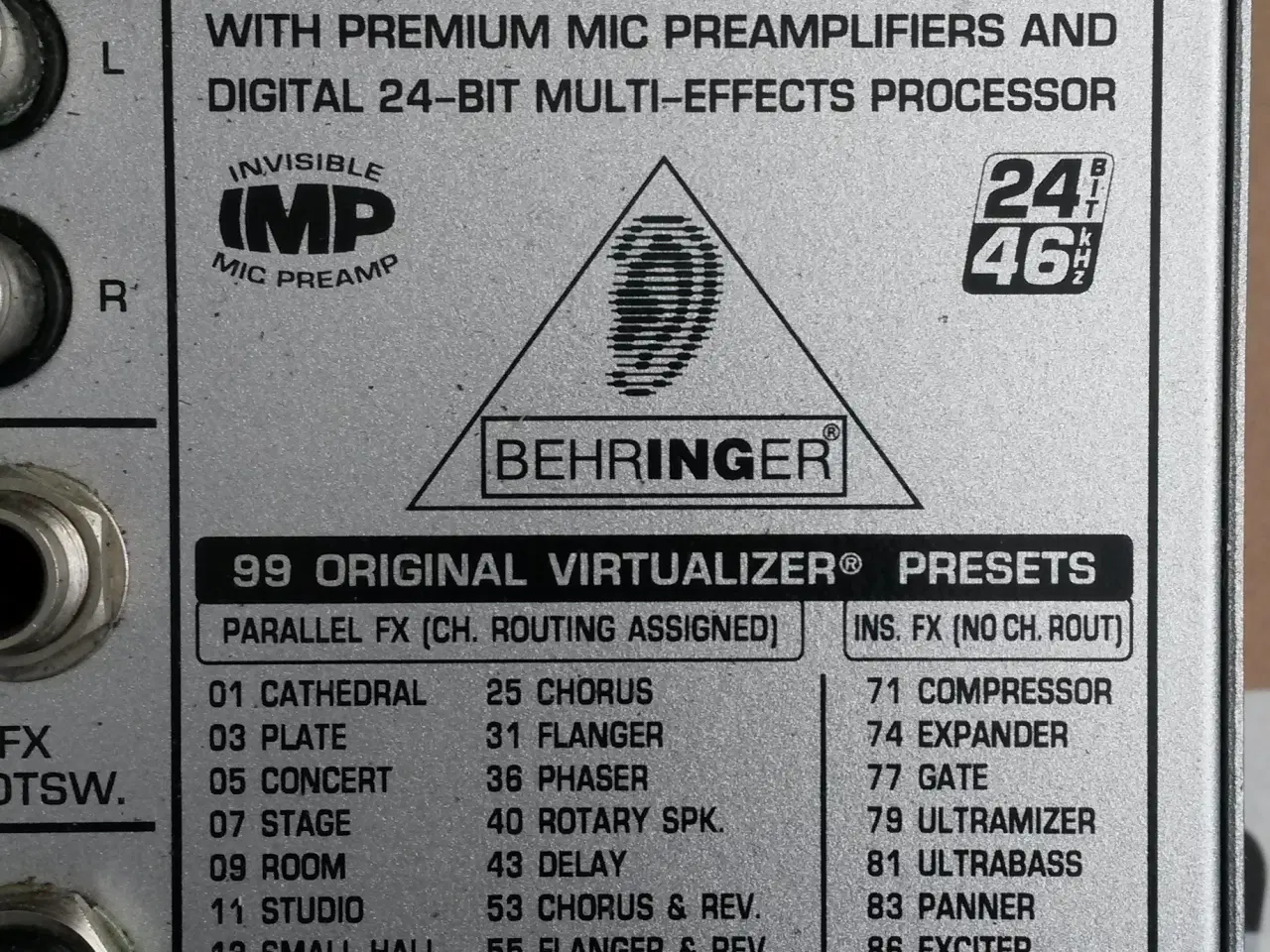 Billede 3 - Mixerpult Studio/Live med digital effekt processor