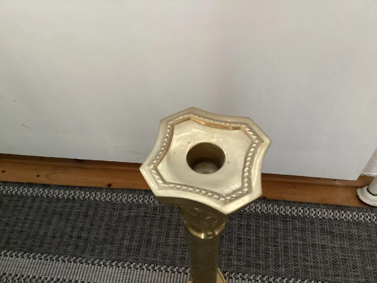 Billede 3 - Lysestage i messing Højde 53 cm.