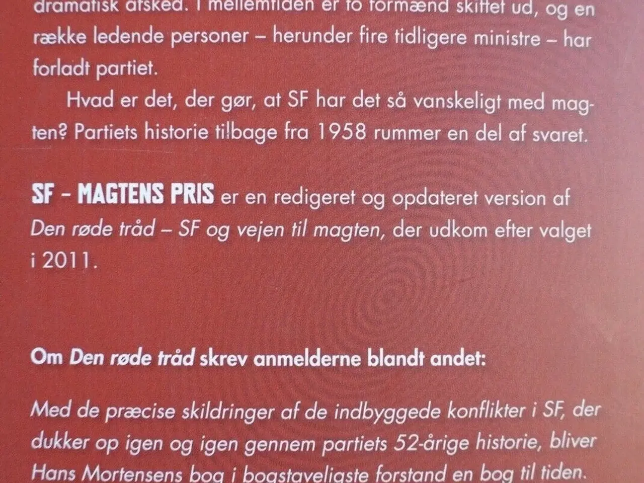 Billede 3 - sf - magtens pris, af hans mortensen emne: politik